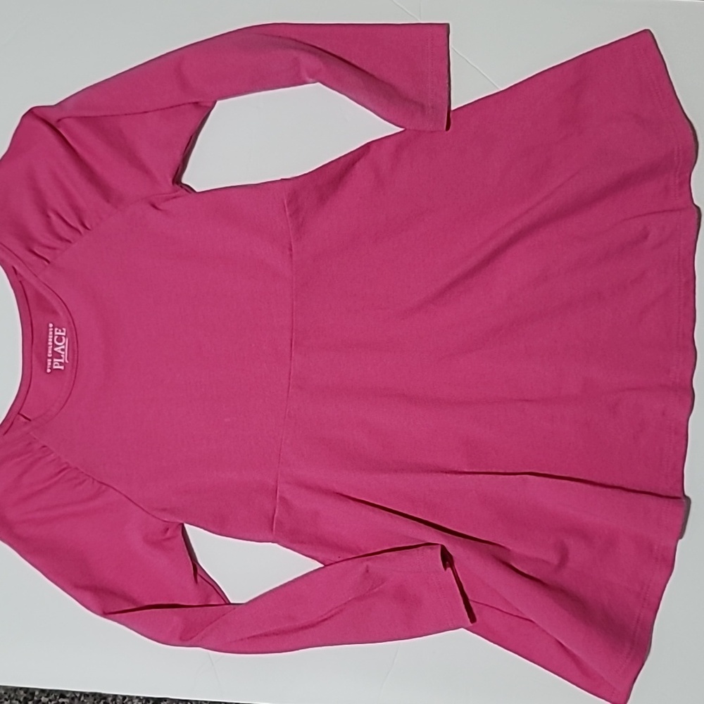 Preloved Children's Place Long Sleeve cute pink skater dress size 3T